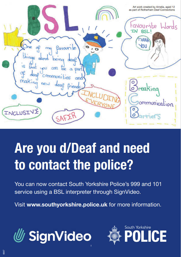SYP launches new BSL service | South Yorkshire Police