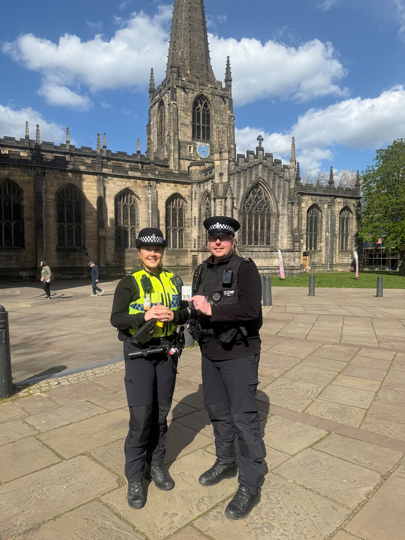 Neighbourhood officers in Sheffield city centre were able to revive two women who were in a critical condition after taking Spice by giving them life-saving doses of Naloxone.  Sheffield City Centre Neighbourhood Policing Team officers Sergeant Simon Pickering and PC Madison Walker were on patrol when they were alerted to a woman who was blue and lifeless on the steps of Sheffield Cathedral.  Concerned that she had taken a drugs overdose, the pair called for an ambulance before immediately commencing CPR and administering two doses of Naloxone.  Naloxone is a small but effective nasal spray that works quickly to counteract the effects of potentially lethal opioid overdoses. It buys crucial time ahead of further medical intervention and causes no further harm to an individual, regardless of what drug they have taken or whether they have taken a drug or not.  Sgt Pickering and PC Walker continued giving CPR until ambulance crews arrived to give further medication. Her breathing soon began to improve and she was taken to hospital for further assessment and treatment.  Hours later, her condition was no longer deemed as life-threatening.  Less than 30 minutes after that incident, other neighbourhood policing officers received a report of another woman who was in respiratory arrest in High Street. She had collapsed after reportedly also taking Spice.  The officers attended and two doses of Naloxone were administered before paramedics arrived to assist.  The woman reacted well to the Naloxone and was taken to hospital where her condition improved to the point it was no longer considered life-threatening.  Detective Chief Inspector Mark Oughton, who is our force lead for drugs, said: "Once again, Naloxone has proved to be an effective life-saving tool, saving two women from potentially fatal cardiac arrests.  "In these situations, every second matters, and administering Naloxone buys crucially valuable time for further medical intervention.  "It's no understatement to say it could be the difference between life and death and it's great our officers are able to carry it and help prevent needless drug deaths in South Yorkshire."