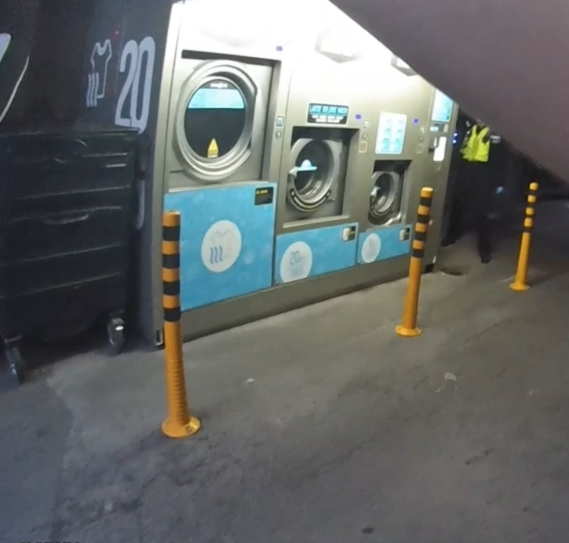 BWV of outside laundrette 