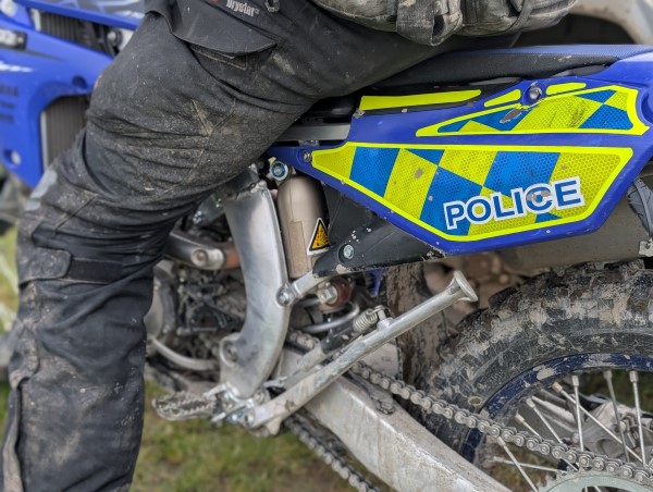 A photo of a police bike 