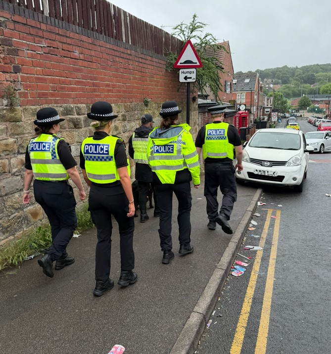 Officers on patrol in Page Hall, Sheffield