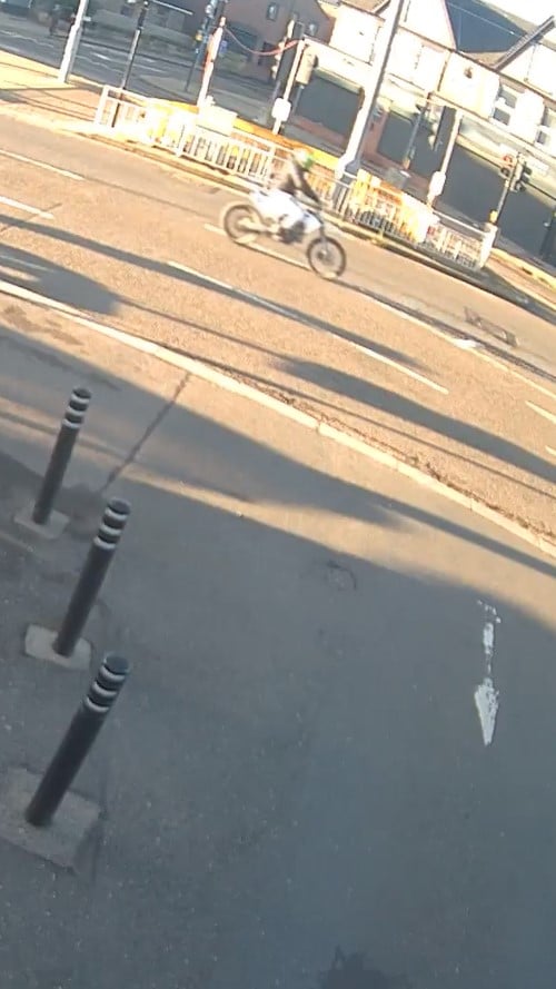 A view from above of an off-road bike 
