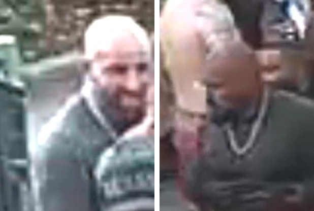 CCTV images of the same person side by side in two separate images